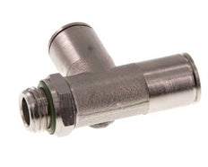 10mm x G1/4'' rechte hoek T-stuk Messing Insteekfitting Buitendraad Draaibaar FKM