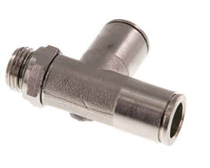 10mm x G1/4'' rechte hoek T-stuk Messing Insteekfitting Buitendraad Draaibaar FKM