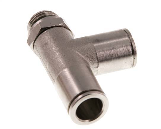 10mm x G1/4'' rechte hoek T-stuk Messing Insteekfitting Buitendraad Draaibaar FKM