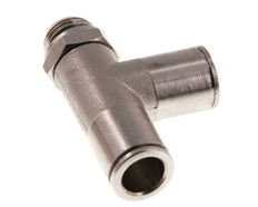 10mm x G1/4'' rechte hoek T-stuk Messing Insteekfitting Buitendraad Draaibaar FKM
