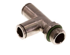 10mm x G3/8'' rechte hoek T-stuk Messing Insteekfitting Buitendraad Draaibaar FKM