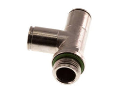 10mm x G3/8'' rechte hoek T-stuk Messing Insteekfitting Buitendraad Draaibaar FKM