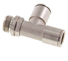 12mm x G3/8'' rechte hoek T-stuk Messing Insteekfitting Buitendraad Draaibaar FKM
