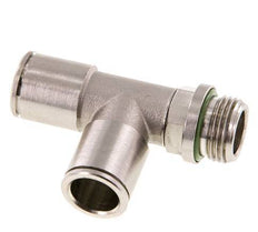 12mm x G3/8'' rechte hoek T-stuk Messing Insteekfitting Buitendraad Draaibaar FKM