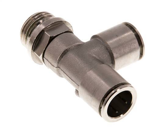 14mm x G1/2'' rechte hoek T-stuk Messing Insteekfitting Buitendraad Draaibaar FKM