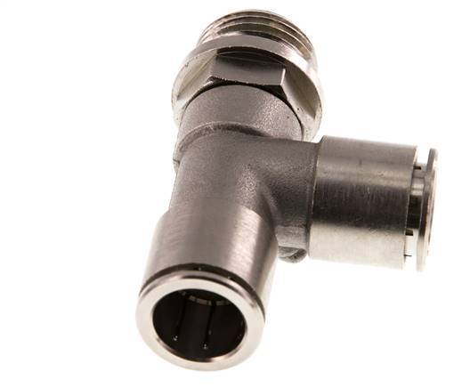 14mm x G1/2'' rechte hoek T-stuk Messing Insteekfitting Buitendraad Draaibaar FKM