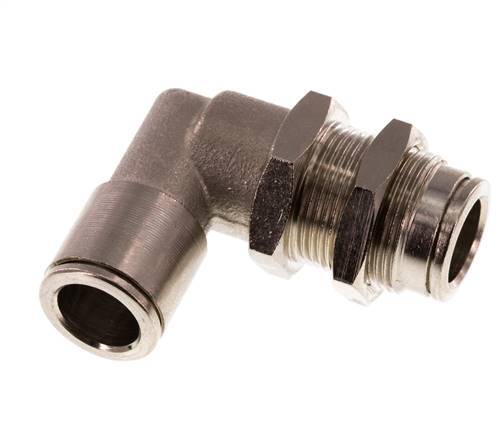 10mm 90 graden L-verbinding Messing Insteekfitting Schotdoorvoer NBR