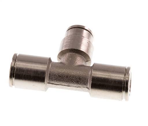 6mm x 8mm T-koppeling Messing Insteekfitting NBR