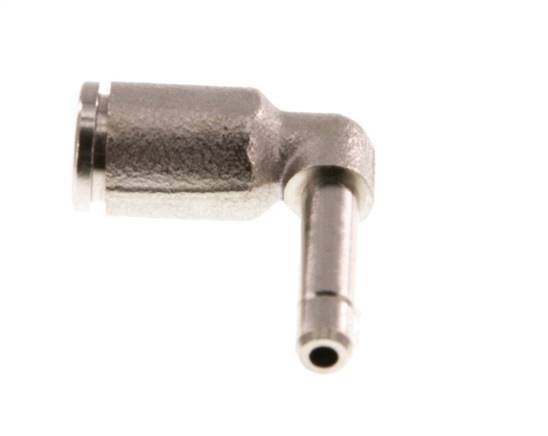 4mm x 4mm 90 graden L-verbinding Messing Insteekfitting Plug NBR [2 Stuks]