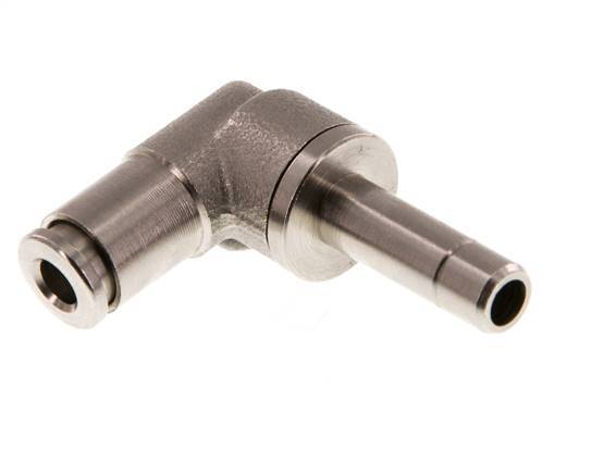 4mm x 6mm 90 graden L-verbinding Messing Insteekfitting Plug NBR [2 Stuks]