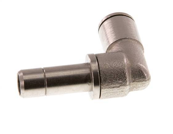 6mm x 8mm 90 graden L-verbinding Messing Insteekfitting Plug NBR