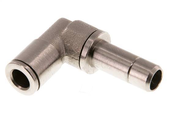 6mm x 8mm 90 graden L-verbinding Messing Insteekfitting Plug NBR