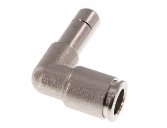 8mm x 8mm 90 graden L-verbinding Messing Insteekfitting Plug NBR [2 Stuks]