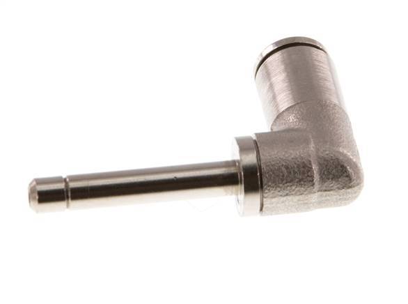 4mm x 4mm 90 graden L-verbinding Messing Insteekfitting Plug Lange Huls NBR