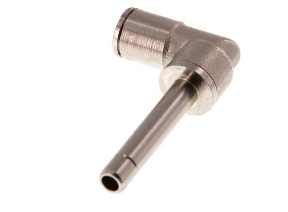 6mm x 6mm 90 graden L-verbinding Messing Insteekfitting Plug Lange Huls NBR