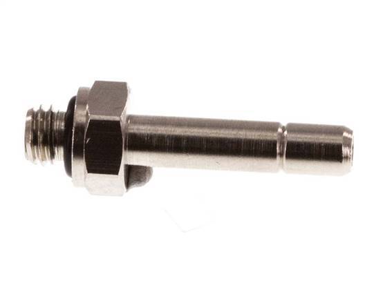 4mm x M 5 insteekfitting Messing Buitendraad NBR [10 Stuks]