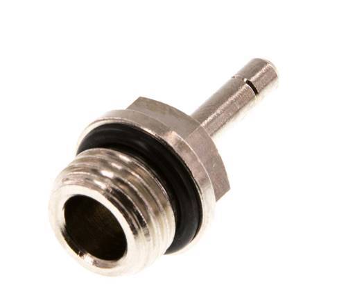 4mm x G1/4'' insteekfitting Messing buitendraad NBR [5 Stuks]