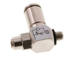 L-stuk Regelventiel 4 mm - M5 Regeling-Uit Messing Sleufschroef Banjo