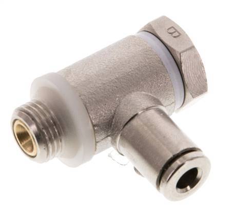 L-stuk Regelventiel 4 mm - G1/8'' Regeling-Uit Messing Sleufschroef Banjo