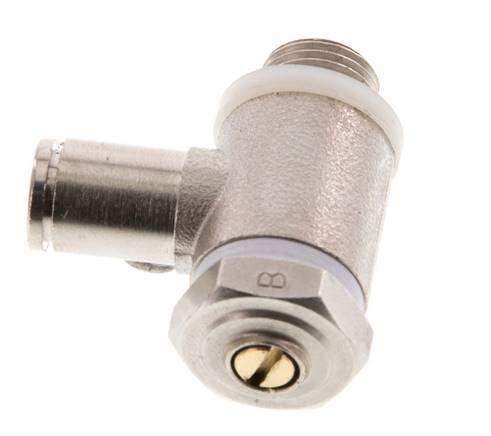 L-stuk Regelventiel 4 mm - G1/8'' Regeling-Uit Messing Sleufschroef Banjo