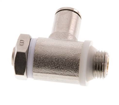 L-stuk Regelventiel 4 mm - G1/8'' Regeling-Uit Messing Sleufschroef Banjo