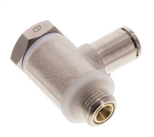 L-stuk Regelventiel 4 mm - G1/8'' Regeling-Uit Messing Sleufschroef Banjo