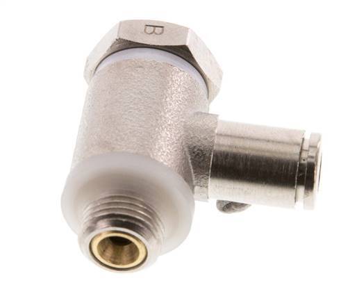 L-stuk Regelventiel 4 mm - G1/8'' Regeling-Uit Messing Sleufschroef Banjo