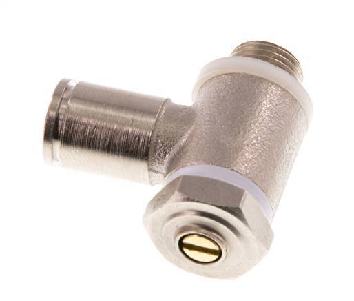 L-stuk Regelventiel 6 mm - G1/8'' Regeling-Uit Messing Sleufschroef Banjo
