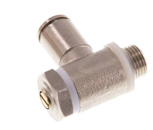 L-stuk Regelventiel 6 mm - G1/8'' Regeling-Uit Messing Sleufschroef Banjo