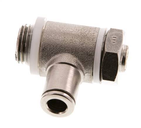 L-stuk Regelventiel 6 mm - G1/4'' Regeling-Uit Messing Sleufschroef Banjo