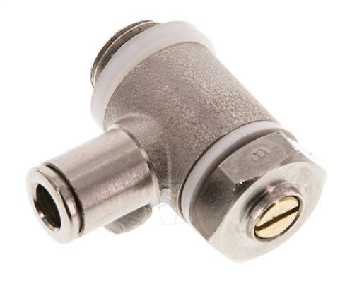L-stuk Regelventiel 6 mm - G1/4'' Regeling-Uit Messing Sleufschroef Banjo