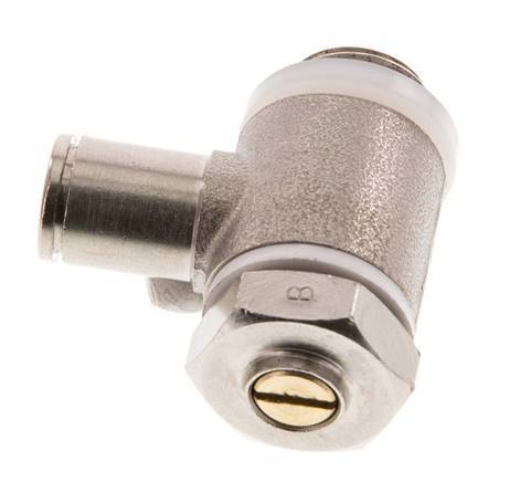 L-stuk Regelventiel 6 mm - G1/4'' Regeling-Uit Messing Sleufschroef Banjo