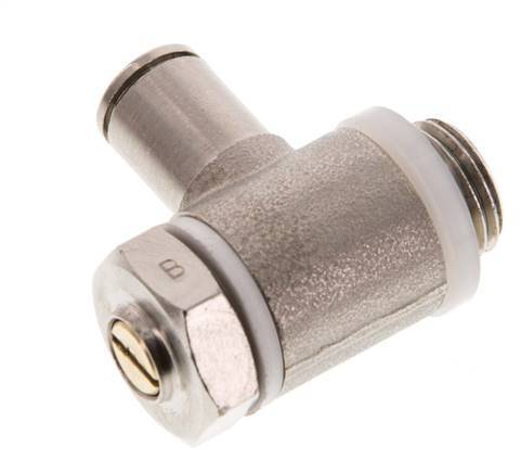 L-stuk Regelventiel 6 mm - G1/4'' Regeling-Uit Messing Sleufschroef Banjo