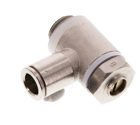 L-stuk Regelventiel 8 mm - G1/4'' Regeling-Uit Messing Sleufschroef Banjo