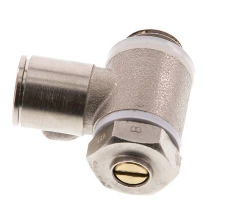 L-stuk Regelventiel 10 mm - G1/4'' Regeling-Uit Messing Sleufschroef Banjo