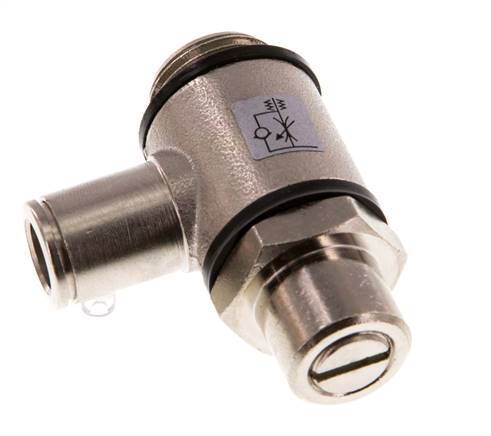 L-stuk Regelventiel 8 mm - G3/8'' Regeling-Uit Messing Sleufschroef Banjo