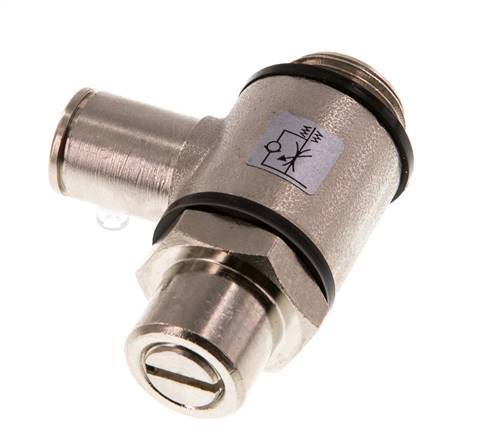 L-stuk Regelventiel 8 mm - G3/8'' Regeling-Uit Messing Sleufschroef Banjo