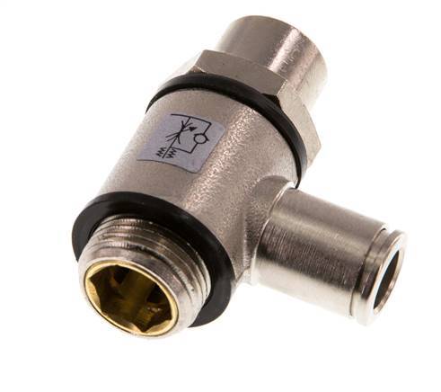 L-stuk Regelventiel 8 mm - G3/8'' Regeling-Uit Messing Sleufschroef Banjo