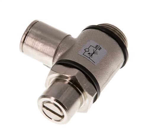 L-stuk Regelventiel 10 mm - G3/8'' Regeling-Uit Messing Sleufschroef Banjo