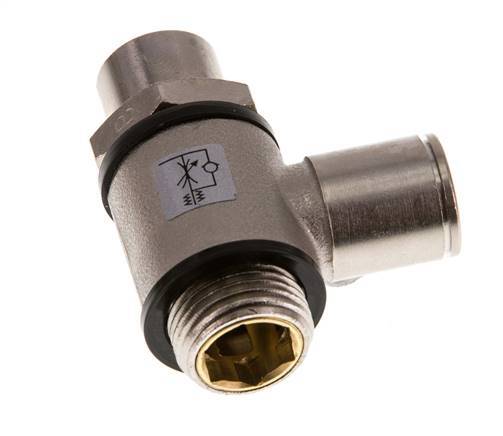 L-stuk Regelventiel 10 mm - G3/8'' Regeling-Uit Messing Sleufschroef Banjo
