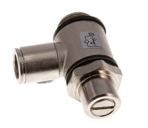 L-stuk Regelventiel 10 mm - G3/8'' Regeling-Uit Messing Sleufschroef Banjo