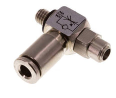 L-stuk Regelventiel 4 mm - M5 Regeling-in Messing Sleufschroef Banjo