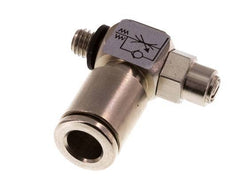 L-stuk Regelventiel 6 mm - M5 Regeling-in Messing Sleufschroef Banjo