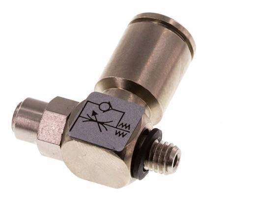 L-stuk Regelventiel 6 mm - M5 Regeling-in Messing Sleufschroef Banjo