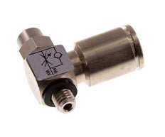 L-stuk Regelventiel 6 mm - M5 Regeling-in Messing Sleufschroef Banjo