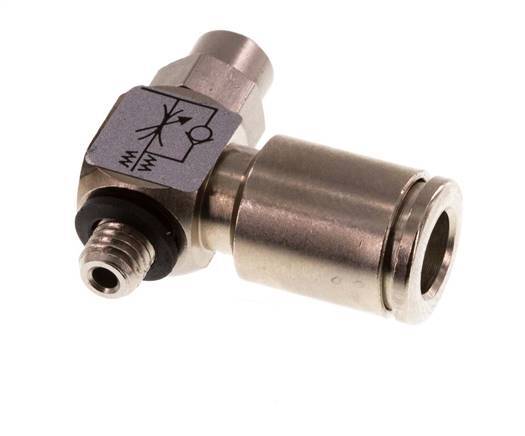 L-stuk Regelventiel 6 mm - M5 Regeling-in Messing Sleufschroef Banjo