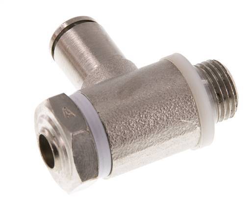 L-stuk Regelventiel 4 mm - G1/8'' Regeling-in Messing Sleufschroef Banjo