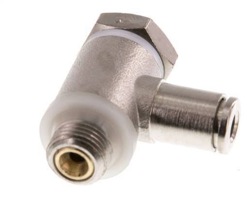 L-stuk Regelventiel 4 mm - G1/8'' Regeling-in Messing Sleufschroef Banjo