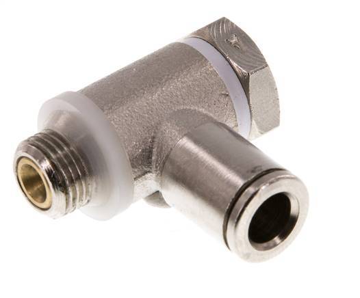 L-stuk Regelventiel 6 mm - G1/8'' Regeling-in Messing Sleufschroef Banjo
