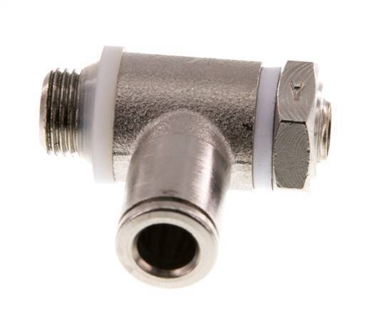 L-stuk Regelventiel 6 mm - G1/8'' Regeling-in Messing Sleufschroef Banjo
